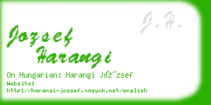 jozsef harangi business card